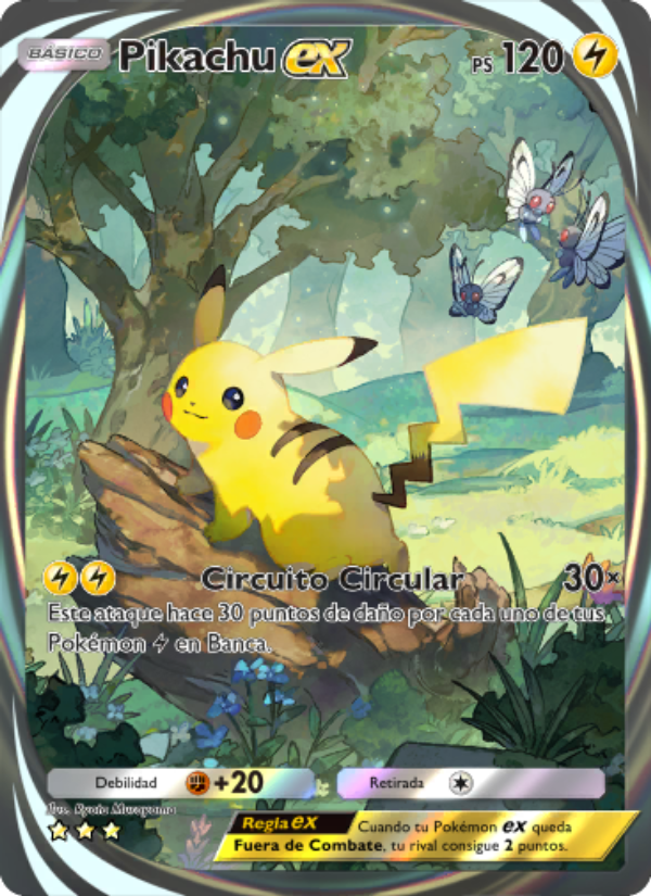 Pikachu ex 281 — Genetic Apex (Spanish Pokémon TCG card)