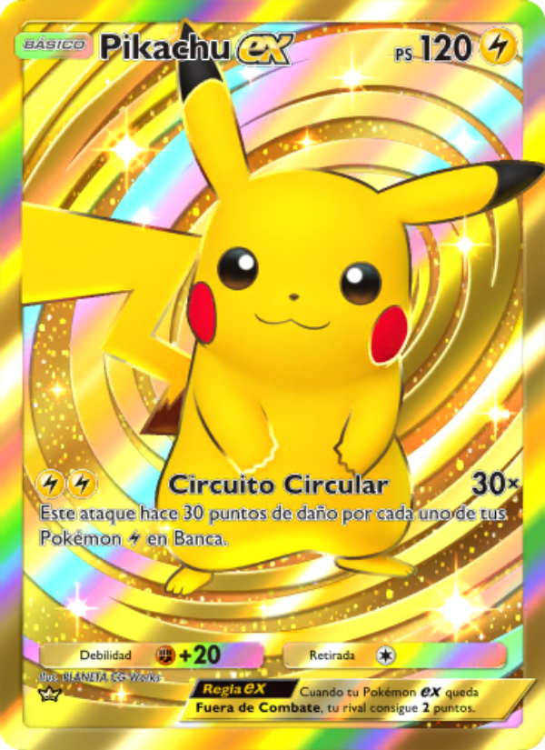 Pikachu ex 285 — Genetic Apex (Spanish Pokémon TCG card)