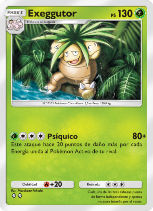 Exeggutor 002 — Mythical Island (Spanish Pokémon TCG card)