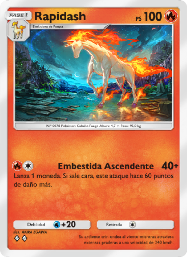 Rapidash 011 — Mythical Island (Spanish Pokémon TCG card)