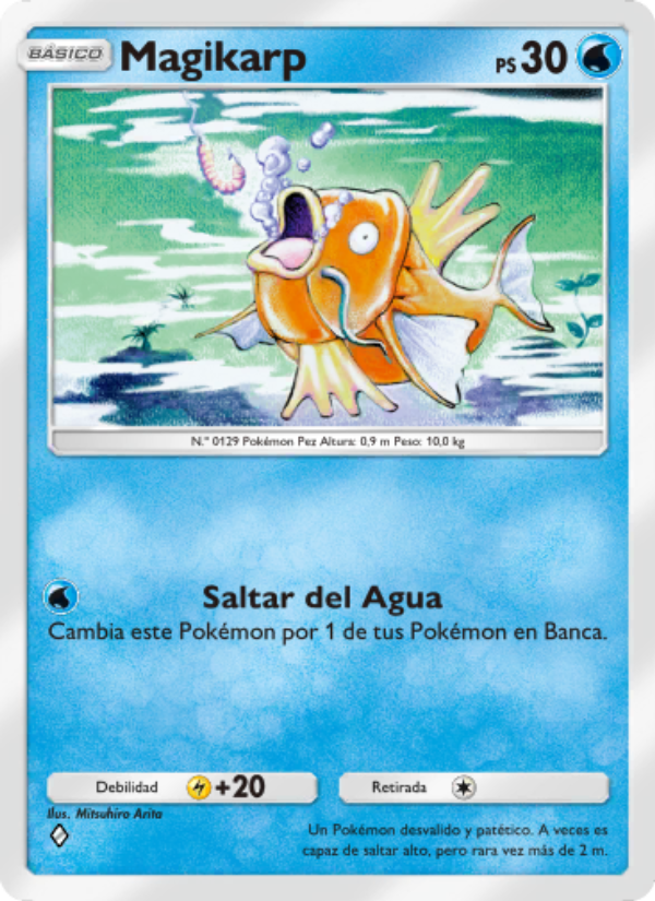 Magikarp 017 — Mythical Island (Spanish Pokémon TCG card)