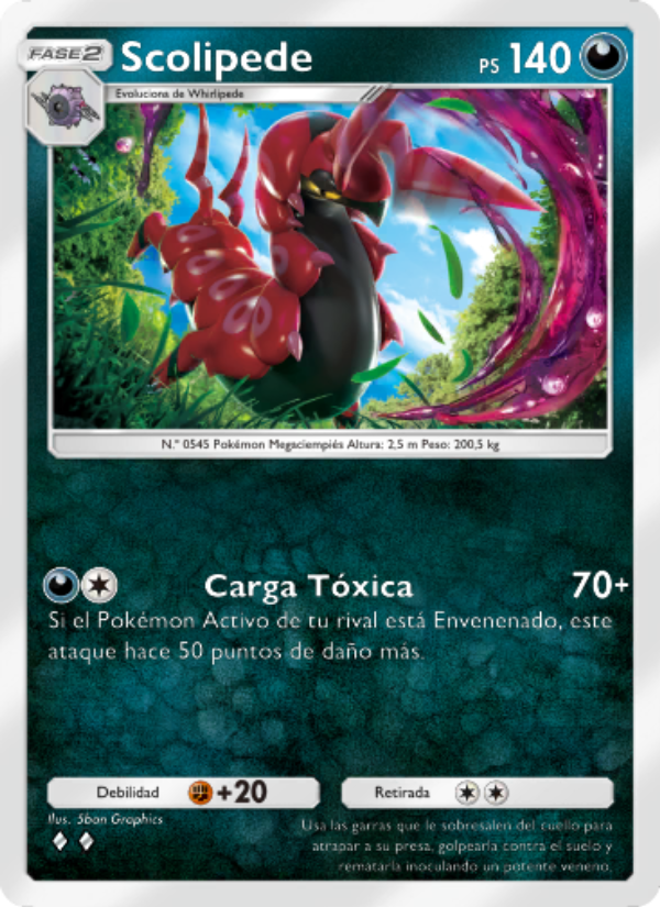 Scolipede 055 — Mythical Island (Spanish Pokémon TCG card)