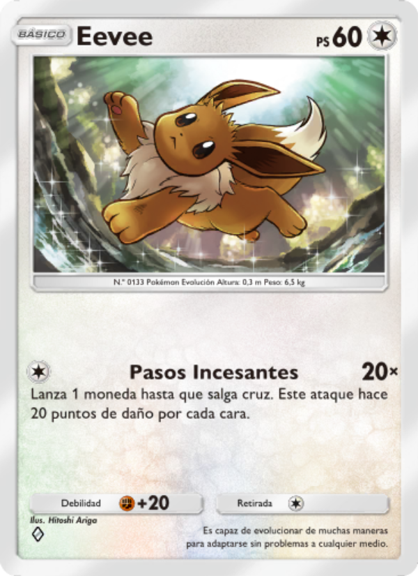 Eevee 061 — Mythical Island (Spanish Pokémon TCG card)