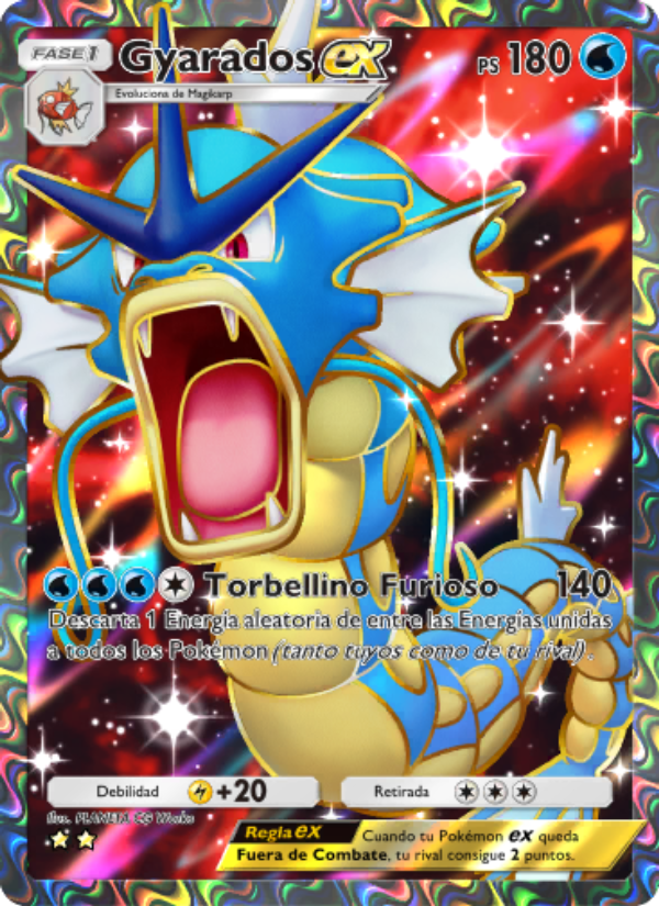 Gyarados ex 076 — Mythical Island (Spanish Pokémon TCG card)