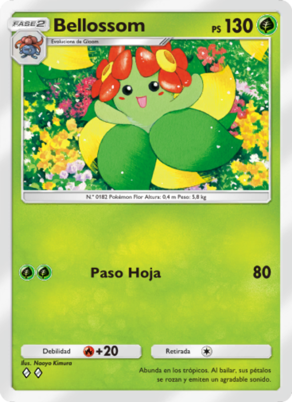Bellossom 003 — Space-Time Smackdown (Spanish Pokémon TCG card)