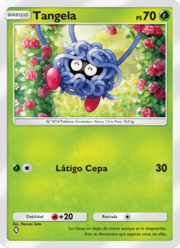 Tangela 004 — Space-Time Smackdown (Spanish Pokémon TCG card)