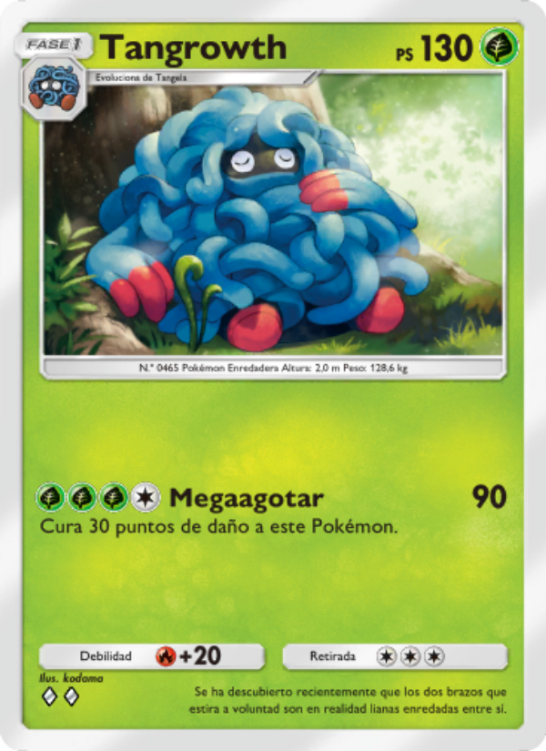Tangrowth 005 — Space-Time Smackdown (Spanish Pokémon TCG card)