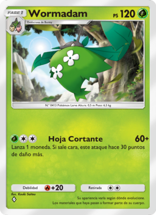 Wormadam 016 — Space-Time Smackdown (Spanish Pokémon TCG card)