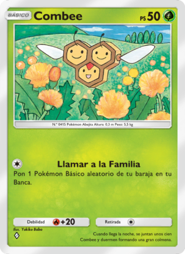 Combee 017 — Space-Time Smackdown (Spanish Pokémon TCG card)