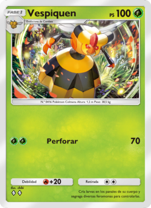 Vespiquen 018 — Space-Time Smackdown (Spanish Pokémon TCG card)