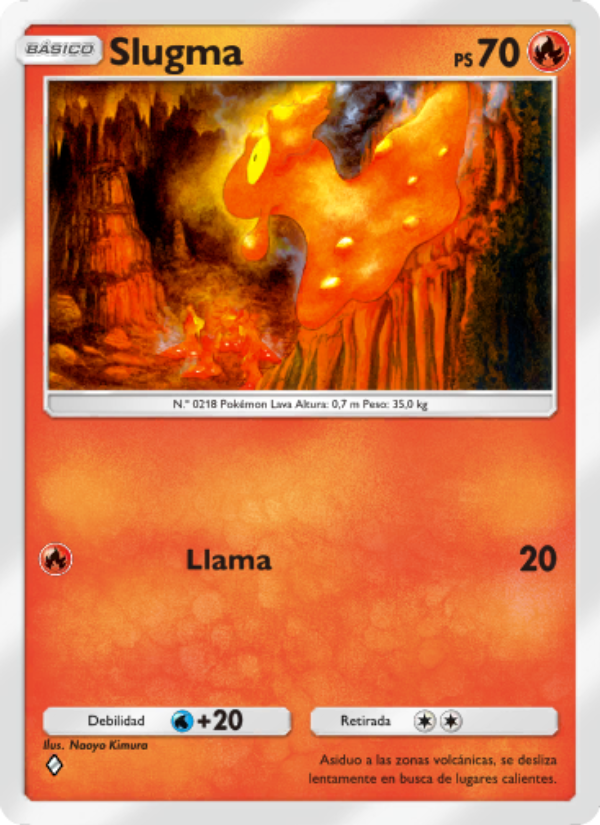 Slugma 025 — Space-Time Smackdown (Spanish Pokémon TCG card)