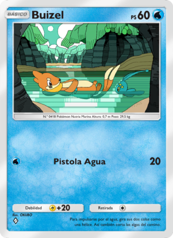 Buizel 038 — Space-Time Smackdown (Spanish Pokémon TCG card)