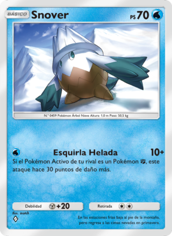 Snover 044 — Space-Time Smackdown (Spanish Pokémon TCG card)