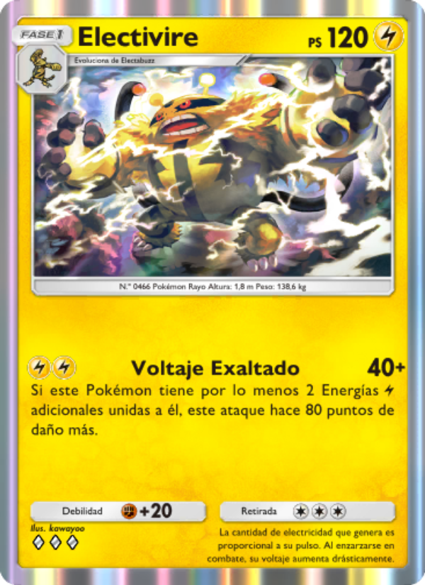 Electivire 057 — Space-Time Smackdown (Spanish Pokémon TCG card)