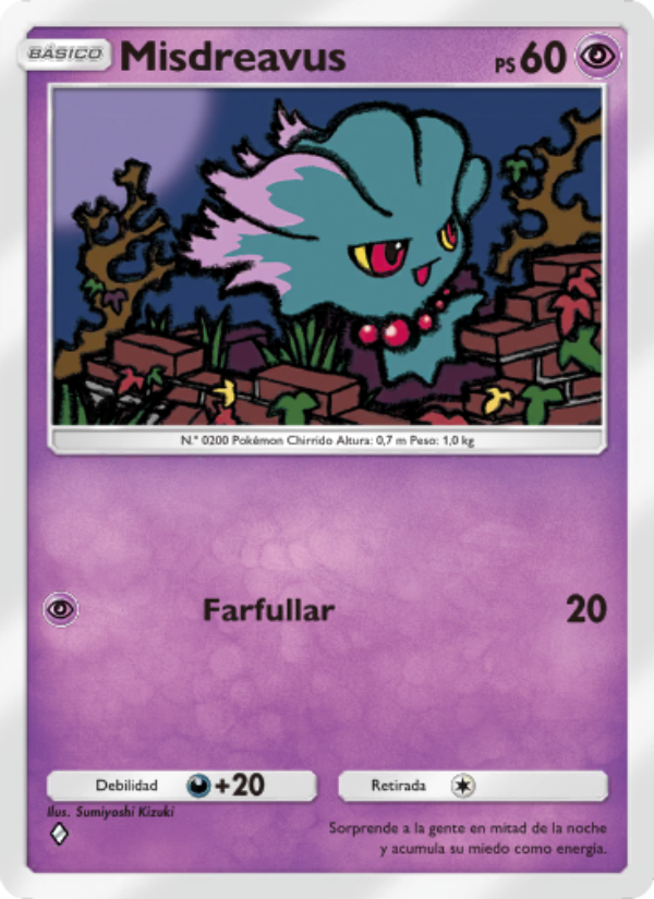 Misdreavus 066 — Space-Time Smackdown (Spanish Pokémon TCG card)