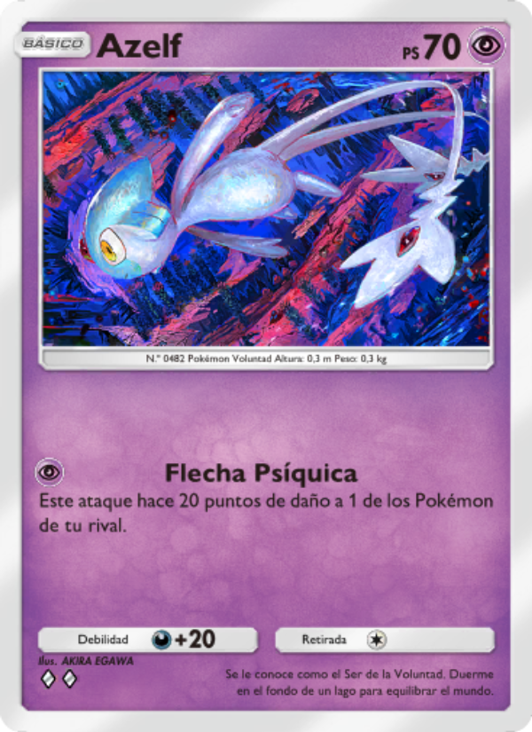 Azelf 077 — Space-Time Smackdown (Spanish Pokémon TCG card)