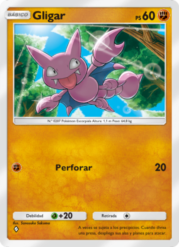 Gligar 083 — Space-Time Smackdown (Spanish Pokémon TCG card)