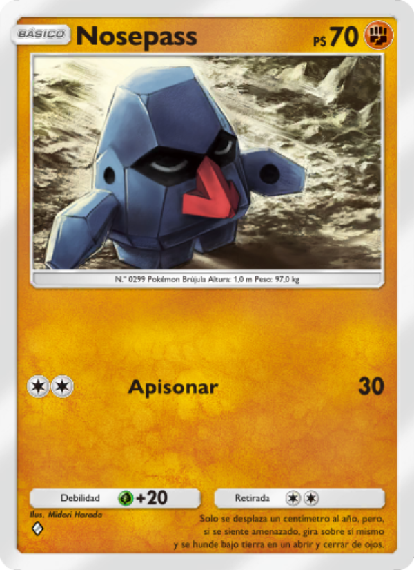 Nosepass 086 — Space-Time Smackdown (Spanish Pokémon TCG card)