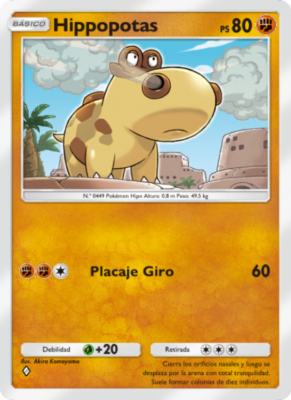 Hippopotas 093 — Space-Time Smackdown (Spanish Pokémon TCG card)