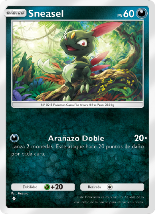 Sneasel 098 — Space-Time Smackdown (Spanish Pokémon TCG card)