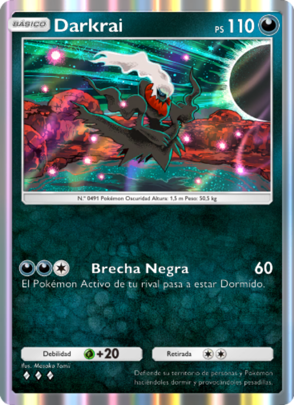 Darkrai 109 — Space-Time Smackdown (Spanish Pokémon TCG card)