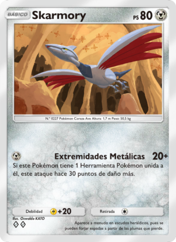 Skarmory 111 — Space-Time Smackdown (Spanish Pokémon TCG card)