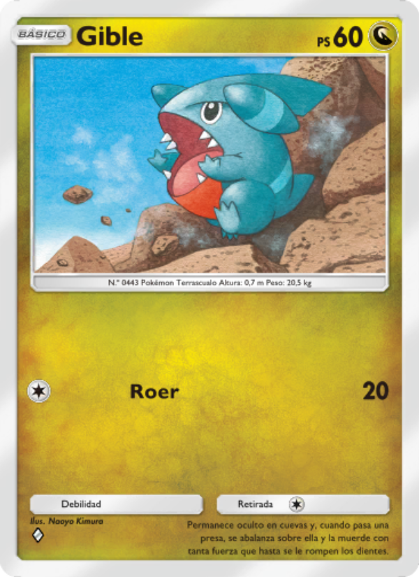 Gible 121 — Space-Time Smackdown (Spanish Pokémon TCG card)