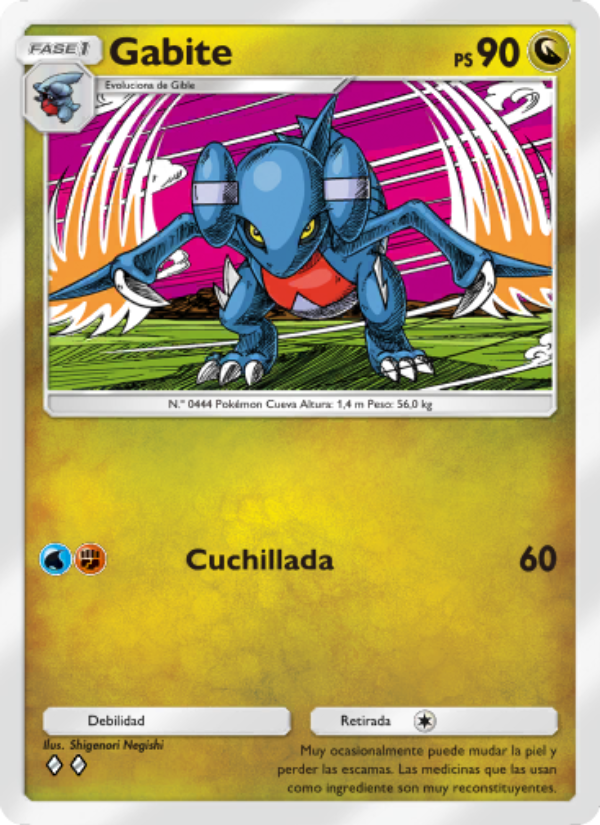 Gabite 122 — Space-Time Smackdown (Spanish Pokémon TCG card)