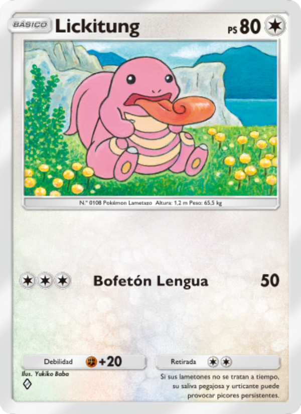 Lickitung 124 — Space-Time Smackdown (Spanish Pokémon TCG card)
