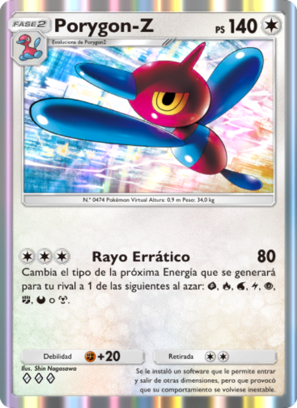 Porygon-Z 129 — Space-Time Smackdown (Spanish Pokémon TCG card)