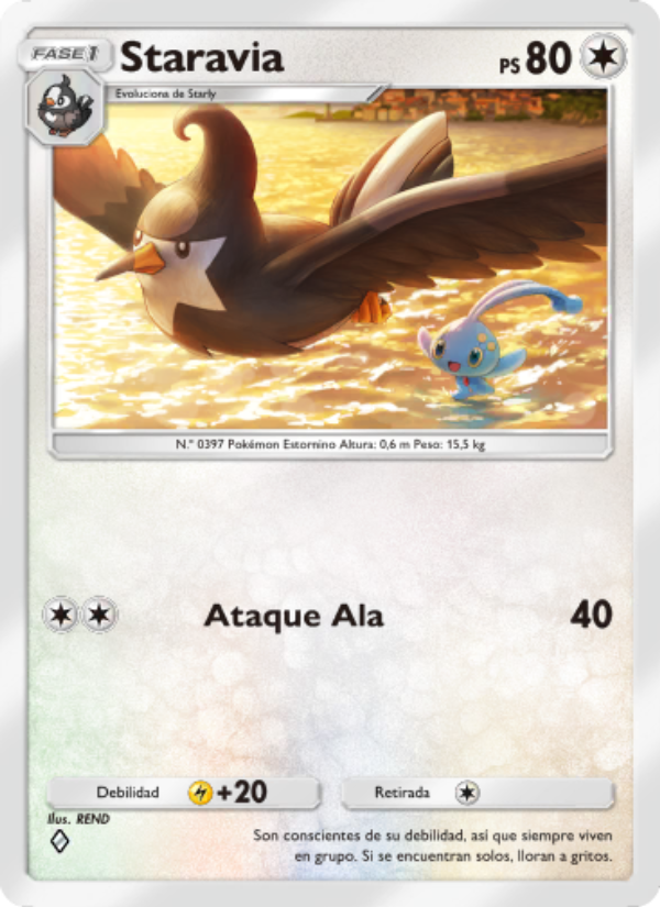 Staravia 133 — Space-Time Smackdown (Spanish Pokémon TCG card)