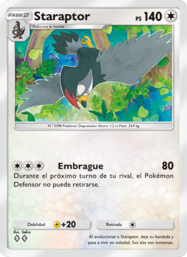 Staraptor 134 — Space-Time Smackdown (Spanish Pokémon TCG card)