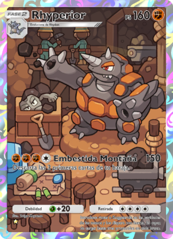 Rhyperior 169 — Space-Time Smackdown (Spanish Pokémon TCG card)