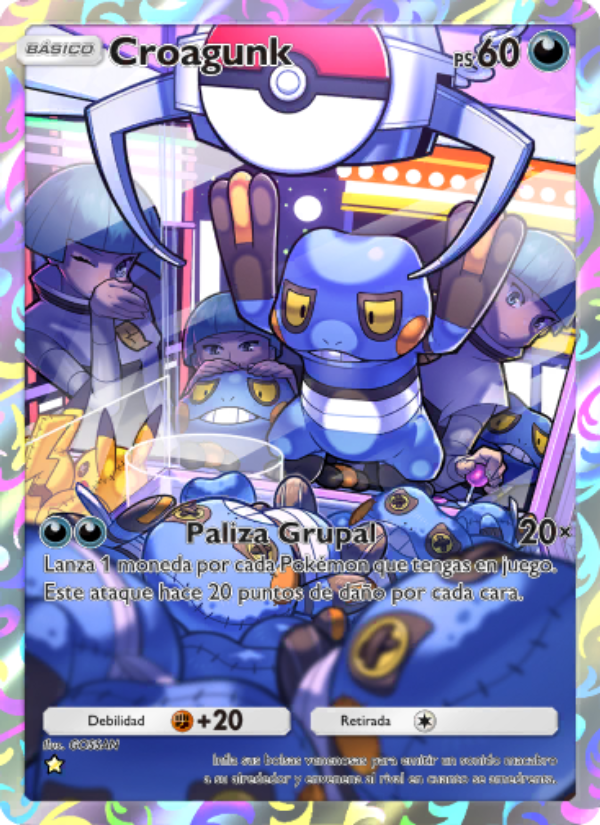 Croagunk 173 — Space-Time Smackdown (Spanish Pokémon TCG card)