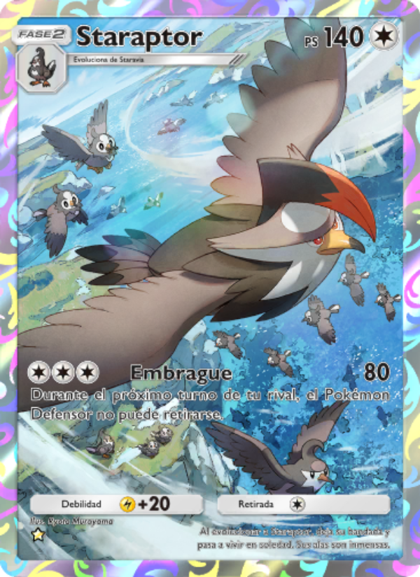 Staraptor 176 — Space-Time Smackdown (Spanish Pokémon TCG card)