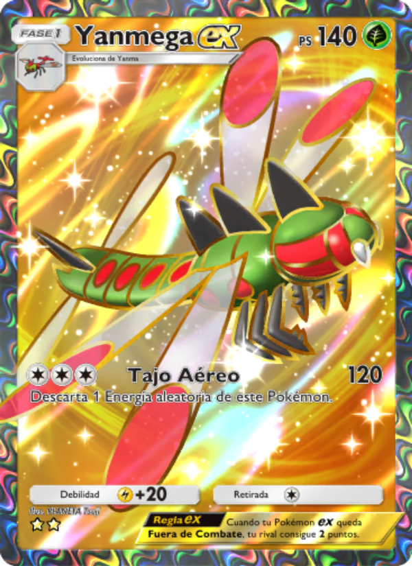 Yanmega ex 180 — Space-Time Smackdown (Spanish Pokémon TCG card)