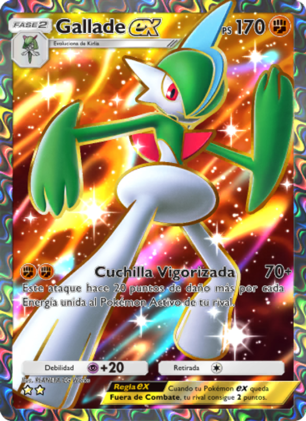 Gallade ex 185 — Space-Time Smackdown (Spanish Pokémon TCG card)