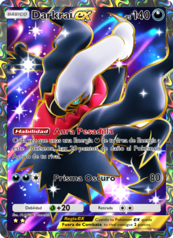 Darkrai ex 187 — Space-Time Smackdown (Spanish Pokémon TCG card)