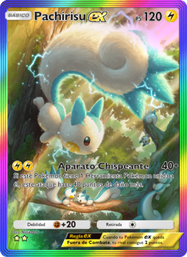 Pachirisu ex 198 — Space-Time Smackdown (Spanish Pokémon TCG card)
