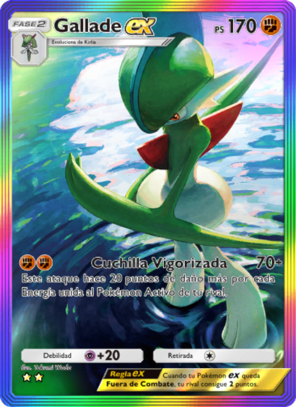 Gallade ex 200 — Space-Time Smackdown (Spanish Pokémon TCG card)
