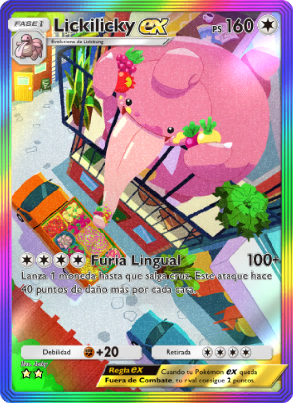 Lickilicky ex 203 — Space-Time Smackdown (Spanish Pokémon TCG card)