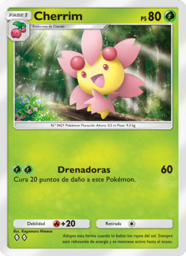 Cherrim 008 — Triumphant Light (Spanish Pokémon TCG card)