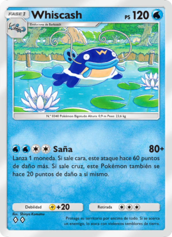 Whiscash 017 — Triumphant Light (Spanish Pokémon TCG card)