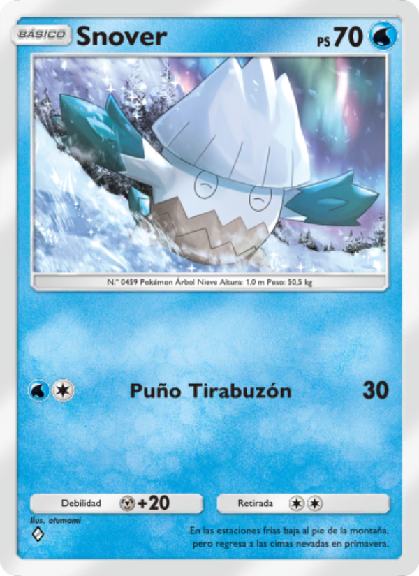 Snover 020 — Triumphant Light (Spanish Pokémon TCG card)