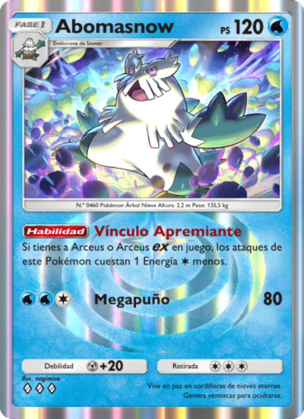 Abomasnow 021 — Triumphant Light (Spanish Pokémon TCG card)