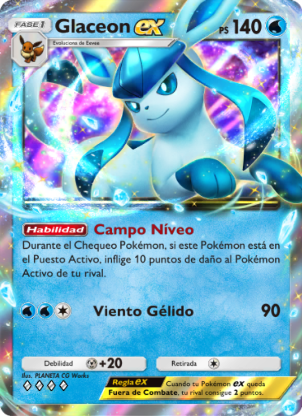 Glaceon ex 022 — Triumphant Light (Spanish Pokémon TCG card)