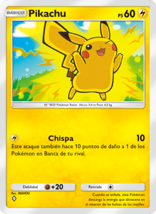 Pikachu 025 — Triumphant Light (Spanish Pokémon TCG card)
