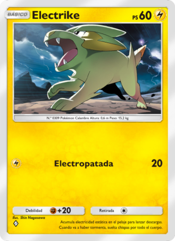 Electrike 027 — Triumphant Light (Spanish Pokémon TCG card)