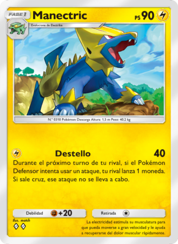 Manectric 028 — Triumphant Light (Spanish Pokémon TCG card)