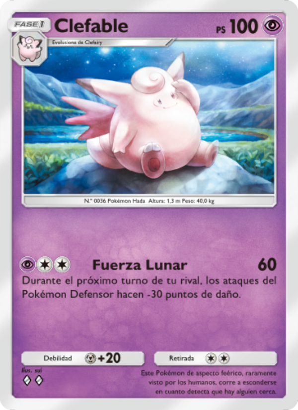 Clefable 030 — Triumphant Light (Spanish Pokémon TCG card)